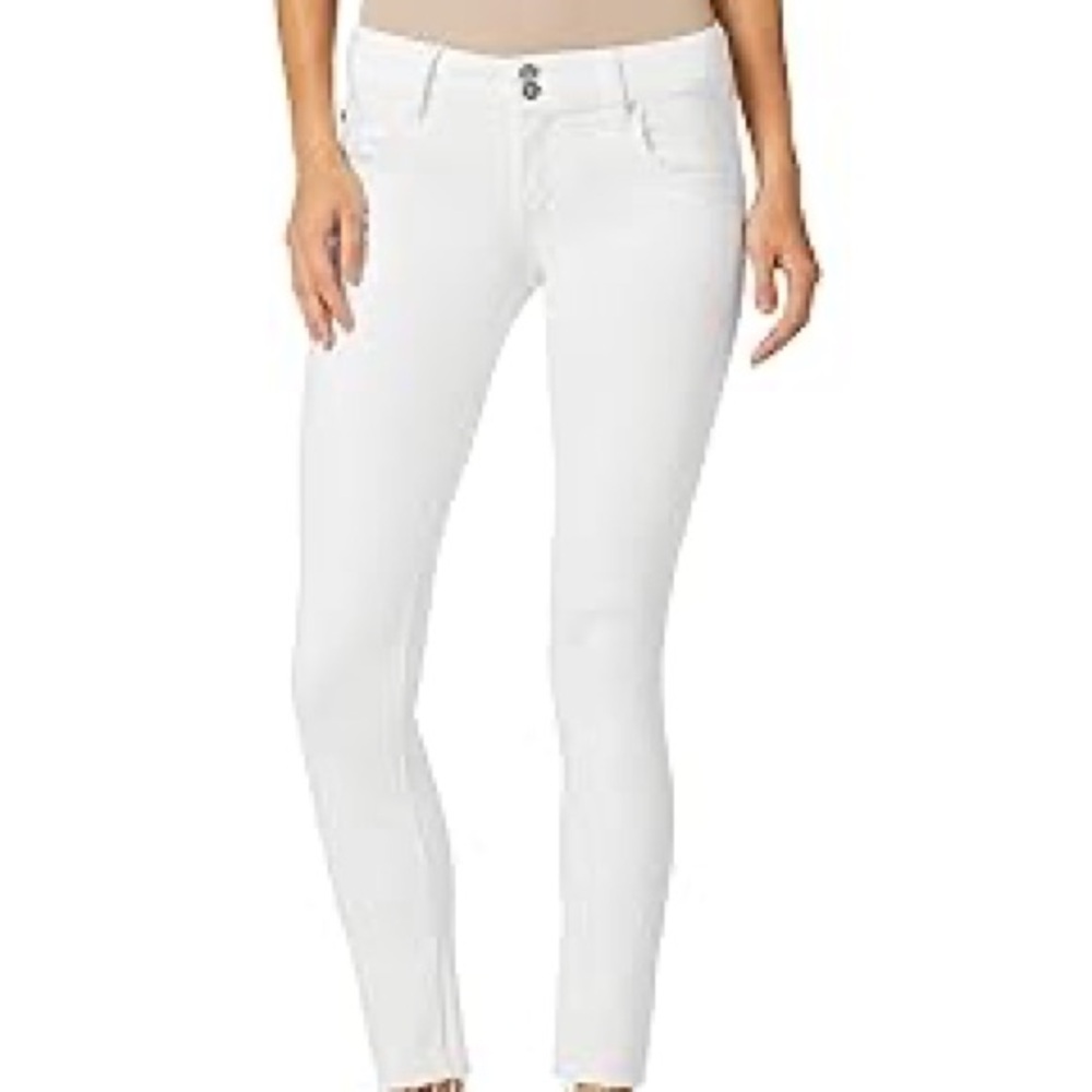 Hudson Collin White Skinny Flap Pocket Denim Jeans